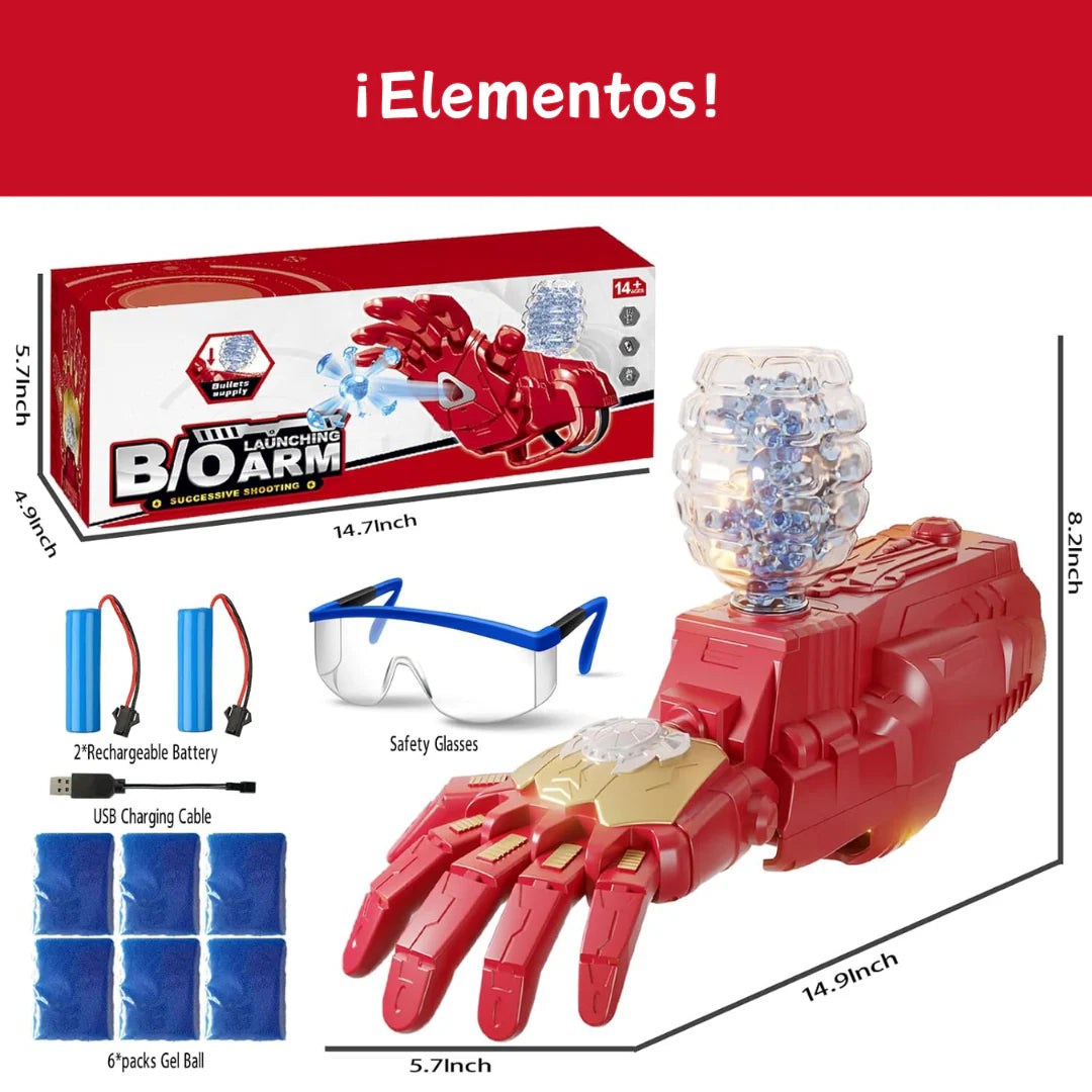 Brazo Lanzador de Hidrogel Iron Man
